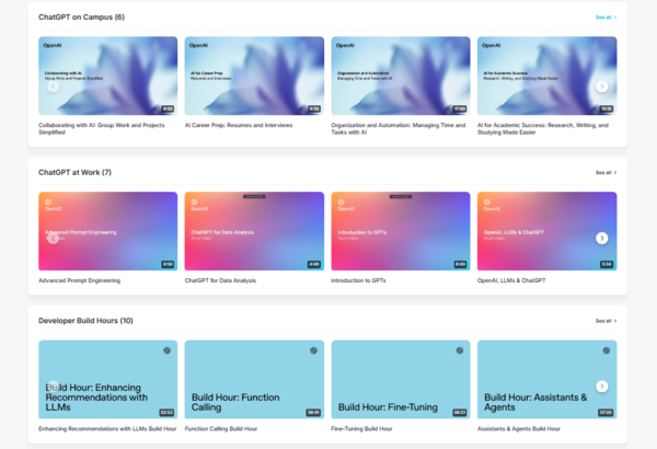 ▲▼OpenAI 學院悄悄上線。（圖／OpenAI Academy官網）