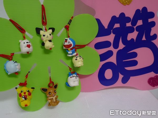 ▲多啦A夢、皮卡丘到吉伊卡哇，收容人捏麵人作品萌翻兒童節。（圖／記者游瓊華翻攝）