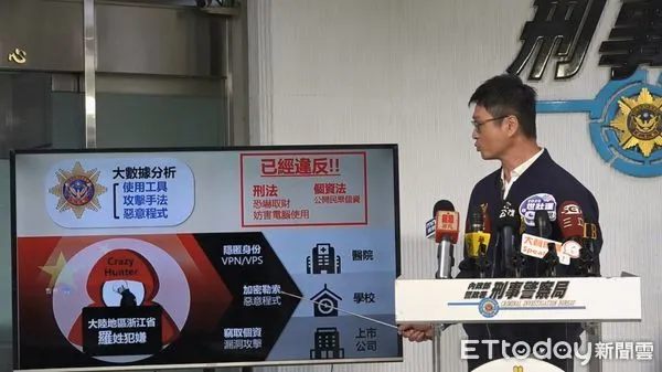 ▲刑事局科技犯罪防制中心主任林建隆說明案情。（圖／記者張君豪翻攝）