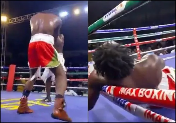 ▲▼拳王一路領先卻「戰死擂台」　揮拳5秒後突倒摔喪命。（圖／翻攝自X）