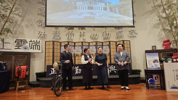 ▲劉國劭為《宇宙的源頭就是愛》南下宣傳。（圖／大愛電視提供）