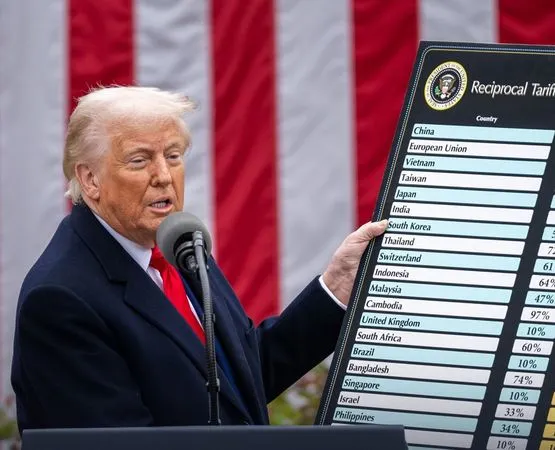 美國時間4月2日，總統川普正式宣布至少10%的對等關稅。（翻攝自The White House臉書粉專）