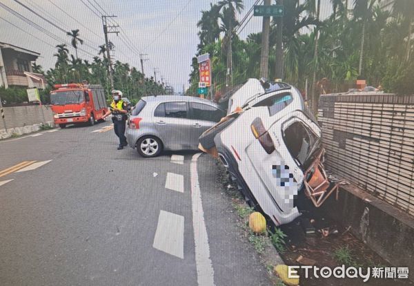 ▲內埔鄉自強路與新唐路口交通事故            。（圖／記者陳崑福翻攝）