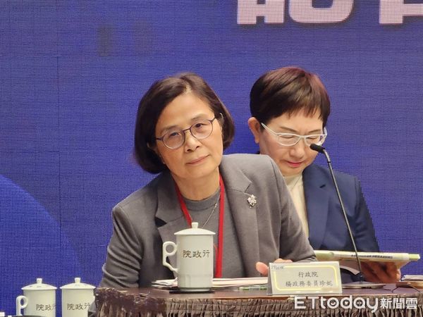 ▲▼行政院政務委員楊珍妮出席「因應美國關稅 我國出口供應鏈支持方案」記者會。（圖／記者陳家祥攝）