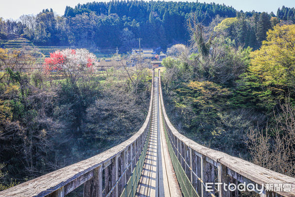 ▲▼日本大分原尻瀑布吊橋。（圖／記者蔡玟君攝）