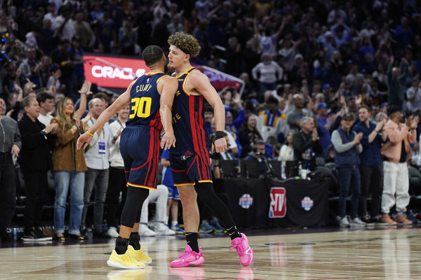 ▲▼勇士柯瑞、波傑姆斯基。（圖／達志影像／美聯社）