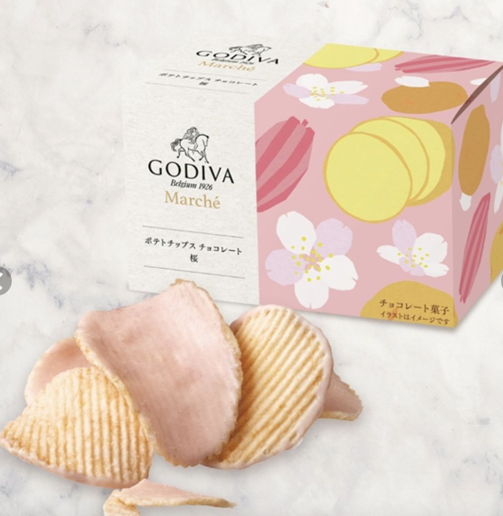 ▲▼     GODIVA「櫻花巧克力洋芋片」。（圖／翻攝自IG）