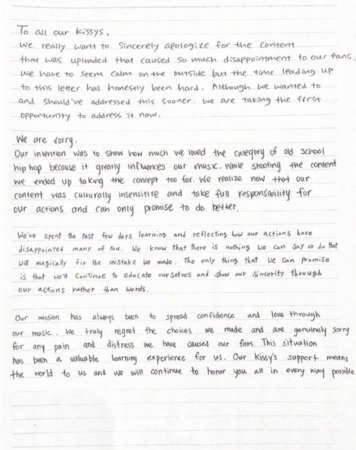 ▲KISS OF LIFE發出全英文道歉信。（圖／翻攝自KISS OF LIFE官方Instagram）