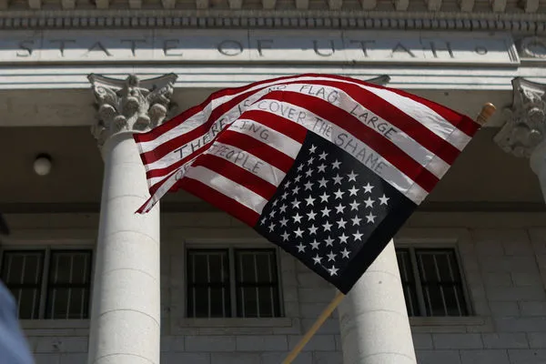 ▲▼美國反關稅示威。（圖／路透）
