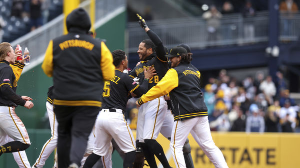 ▲ 范姆（Tommy Pham）在一出局三壘有人的局面下，擊出左外野再見安打。海盜逆轉洋基             。（圖圖／達志影像／美聯社）