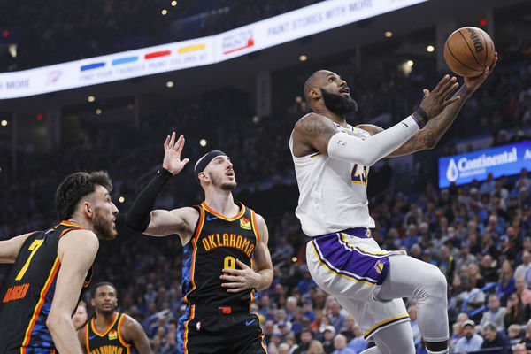 ▲▼湖人詹姆斯、唐西奇、里夫斯；雷霆吉爾吉斯-亞歷山大。（圖／達志影像／美聯社）