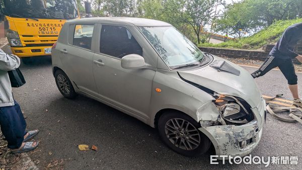 ▲嘉義梅山36彎第26彎處清明連假發生車禍。（圖／記者翁伊森翻攝，下同）