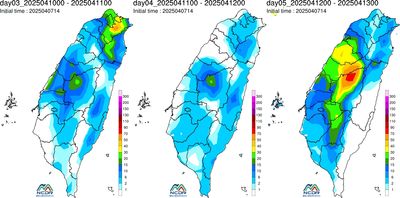 2波「鋒面水彈」接力!雷雨變天 半個台灣大雨熱區出爐