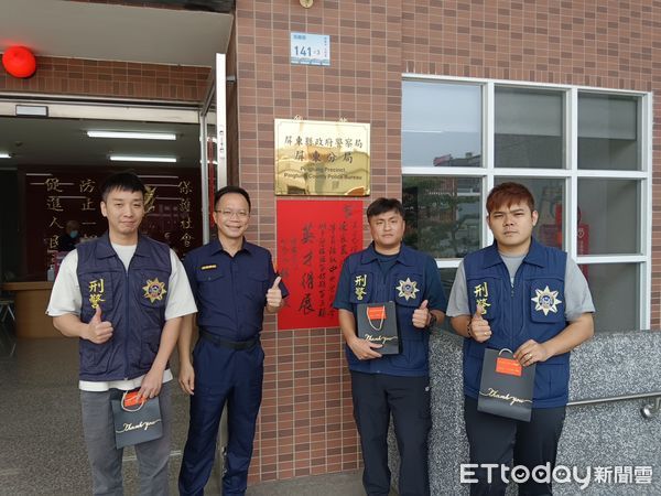 ▲屏東警分局偵查隊偵查佐陳紹榮、陳家叢及李尚勳考上警佐班             。（圖／記者陳崑福翻攝）