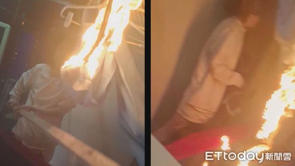 ▲▼台北市大同區環河北路二段(8)日上午發生一起火警造成一女子燒傷，經查為女子自行縱火導致             。（圖／記者黃彥傑翻攝）