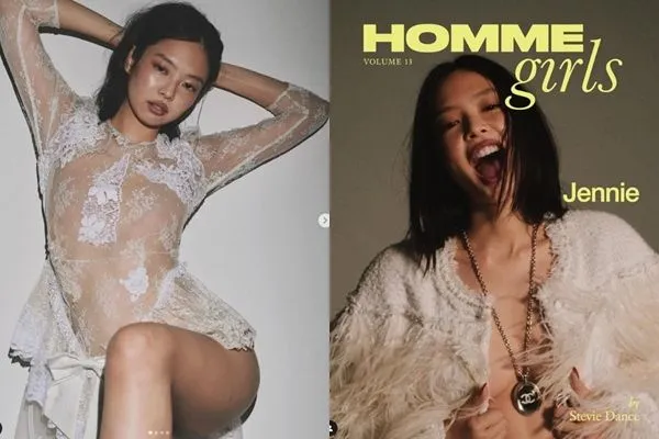 ▲Jennie突破新尺度。（圖／翻攝自Homme Girls Instagram）