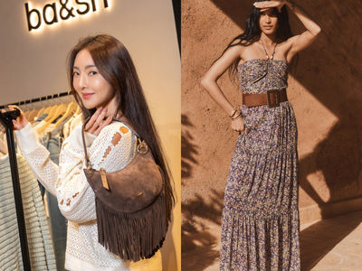 法國女生愛牌ba&sh春夏必收重點!吳速玲示範印花洋裝、流蘇包洋溢度假感