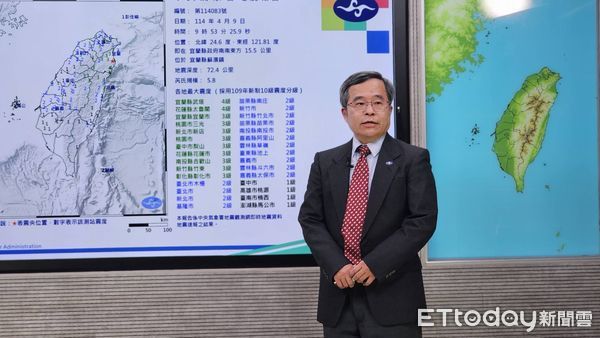▲▼吳建富主任說明0409地震。（圖／記者呂佳賢攝）