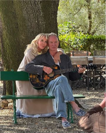 ▲史汀（STING）和老婆放閃。（圖／翻攝自IG）