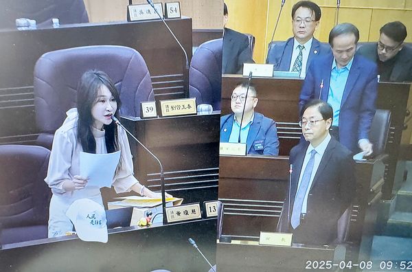 ▲桃園市議員黃瓊慧昨天在議會質詢時爆料，會稽國小一名導師上課情緒失控，拿刀比劃威嚇學生事件 。（圖／翻攝自桃園市議會官網）