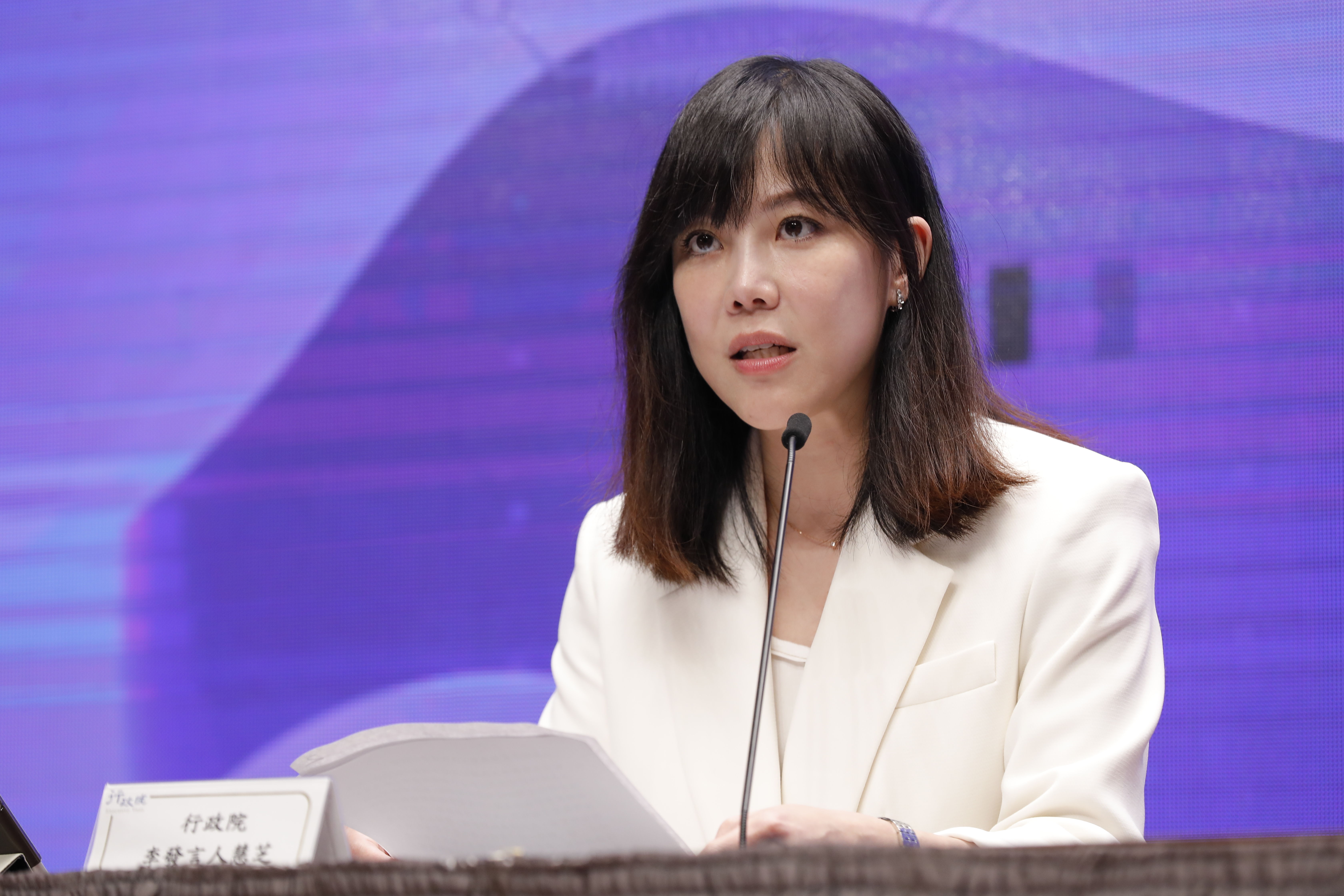 ▲行政院發言人李慧芝。（圖／記者湯興漢攝）