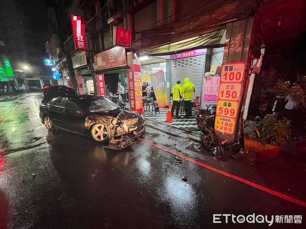 ▲▼  基隆市東明路與東信路口昨(9)日發生一起毒駕事件  。（圖／記者郭世賢翻攝）