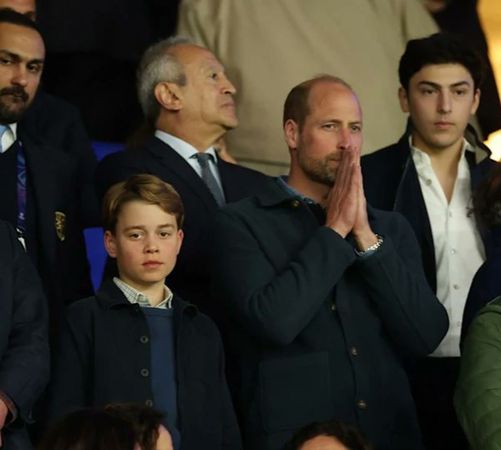 威廉帶喬治到巴黎看足球，共度父子時光。（翻攝X@RobinLynnKing2）