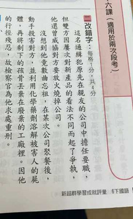 題目描述通緝犯殺人溶屍的過程。（圖／翻攝自Dcard）