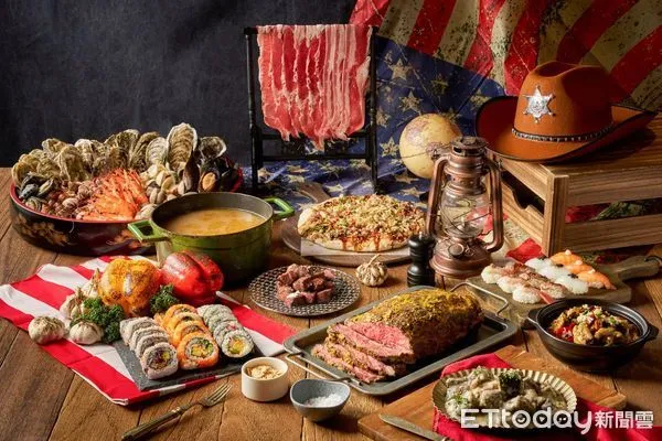 ▲敘日全日餐廳與美國肉類出口協會攜手推出「肉食慶典：美牛嘉年華」主題餐檯。（圖／台北六福萬怡提供）