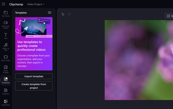 ▲▼Microsoft Clipchamp新推出範本功能。（圖／Microsoft）