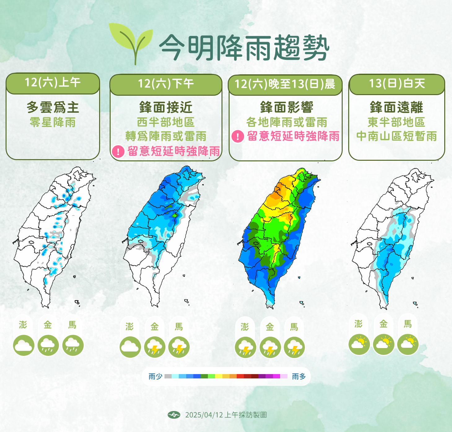 ▲▼天氣趨勢。（圖／氣象署提供）