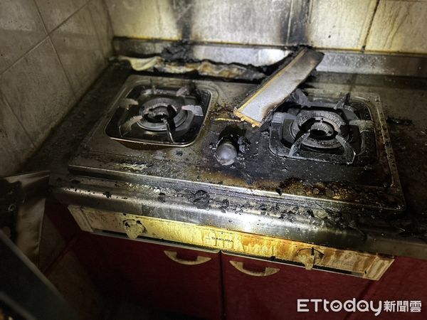 ▲苗栗市婦人炸豬油引發噴濺，高溫熱油燙傷自己四肢、皮開肉綻；另外，公館鄉透天厝火警，火舌四竄             。（圖／記者楊永盛翻攝）