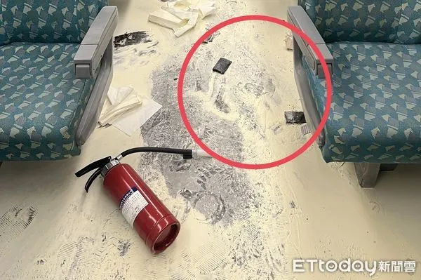 ▲▼高鐵列車驚傳火警！禍首「行動電源」曝光　1男手臂燙傷。（圖／記者賴文萱翻攝）