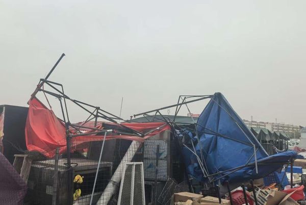 ▲▼河南出現15級大風。（圖／翻攝自微博）