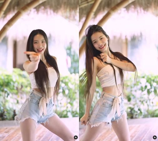 ▲李多慧穿上小可愛熱舞，大秀好身材。（圖／翻攝自Instagram／le_dahye）