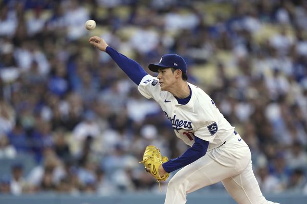 ▲▼道奇投手佐佐木朗希、捕手巴恩斯。（圖／達志影像／美聯社）
