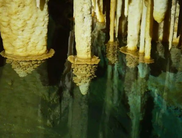 ▲▼貴州深山發現4.8億年前｢地下水晶宮｣　全球罕見洞穴沉積物基因庫。（圖／翻攝新華社）