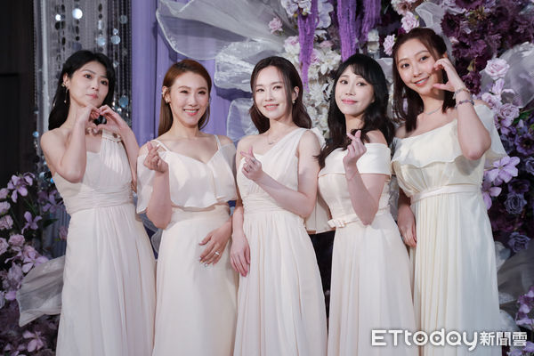 ▲▼賴慧如、劉家銘婚禮-黃露瑤，姚蜜，曹雅雯，杜忻恬，謝金晶。（圖／記者周宸亘攝）