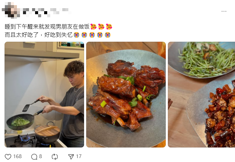 ▲▼Ryu做飯照（圖／翻攝自Threads）