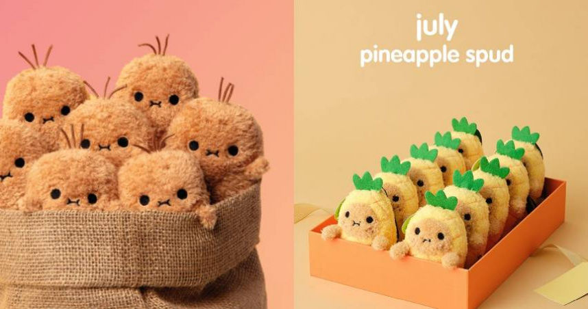 不輸Jellycat，英國爆紅的「馬鈴薯家族」也超萌！Noodoll創辦人是台灣女生，難怪有「鳳梨酥馬鈴薯」