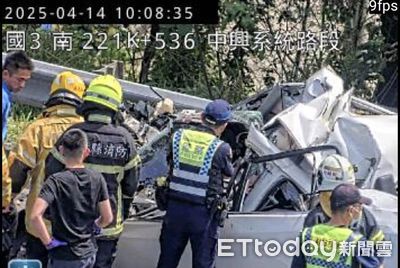 快訊/國3轎車追撞砂石車尾變廢鐵 駕駛腦漿外溢送醫不治