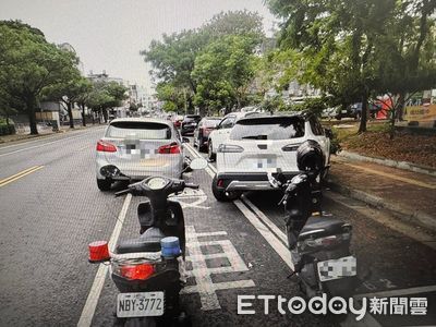 2車停台南路邊衰挨撞!肇事BMW直接落跑 警揪醉駕駛竟掛他牌