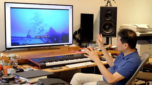 ▲演員陳竹昇擔任《沈睡的水下巨人》旁白。（圖／牽猴子提供）