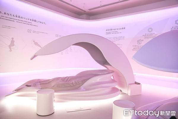 ▲▼大阪萬博保聖那館未來睡眠科技床。（圖／記者蔡玟君攝）