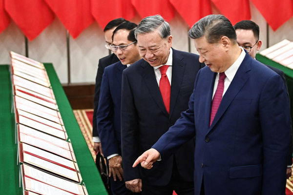 ▲▼習近平會晤越共總書記蘇林　 籲共同反對「單邊霸凌」。（圖／路透）