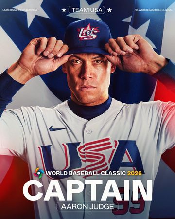 ▲「法官」賈吉（Aaron Judge）將接下2026年世界棒球經典賽美國代表隊隊長一職。（圖／截自WBC官方粉絲團）