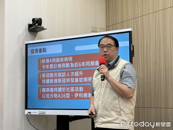 ▲▼疾管署疫情中心主任郭宏偉說明最新疫情。（圖／記者洪巧藍攝）