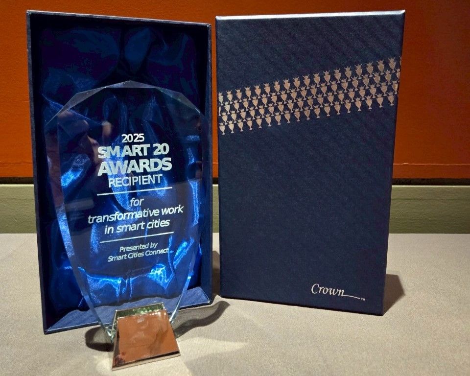 ▲新北智慧共桿建未來城市 榮獲Smart 20國際大獎肯定。（圖／新北市研考會提供）