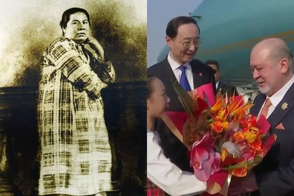 ▲▼馬來西亞國家元首蘇丹依布拉欣去年訪中時曾透露其高祖母有華裔血統。（組圖／翻攝自光明日報、VCG）