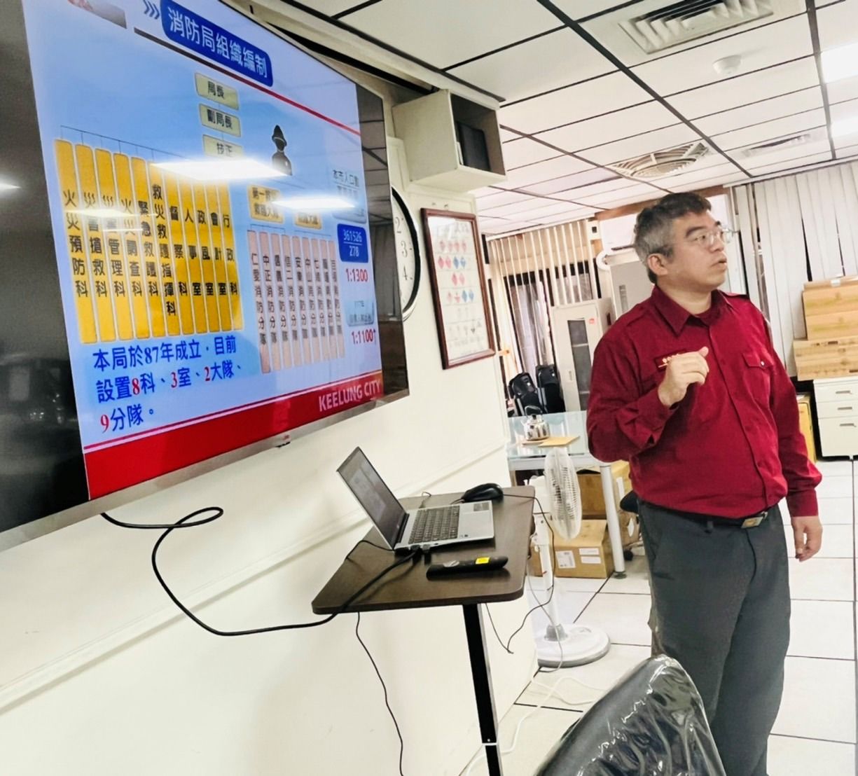 ▲紫青商會參訪基隆消防局。（圖／記者郭世賢翻攝）